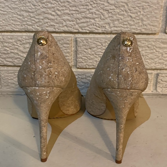Vince Camuto Light Cork Open Toe Heels - Picture 7 of 8